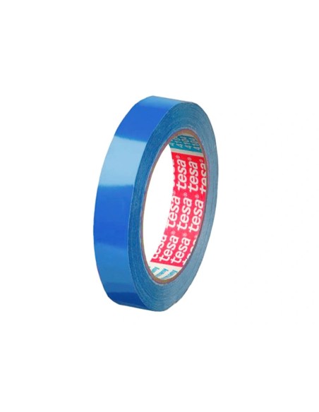 CI | Cinta Adhesiva Tesa Film Para Cerrar Bolsas 66 Mt X 9 Mm Color Azul