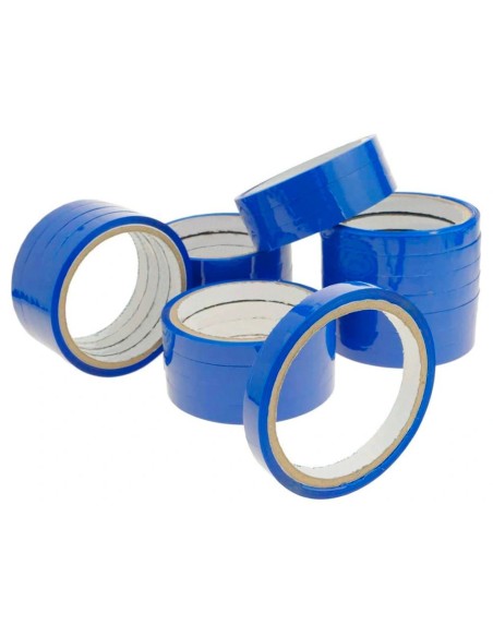 CI | Cinta adhesiva q-connect 66m x 9mm azul para cerrar bolsas