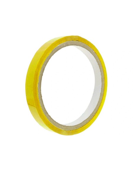 CI | Cinta adhesiva q-connect 66m x 9mm amarilla para cerrar bolsas