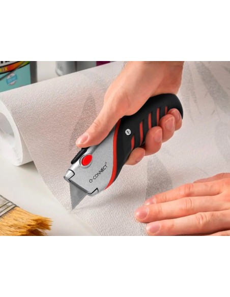 CI | Cuter q-connect sx1500 metalico ancho negro y rojo con mango de plastico
