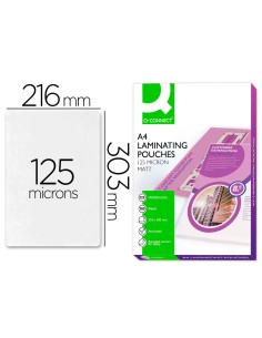 CI | Bolsa de plastificar q-connect 303 x 216 mm din a4...