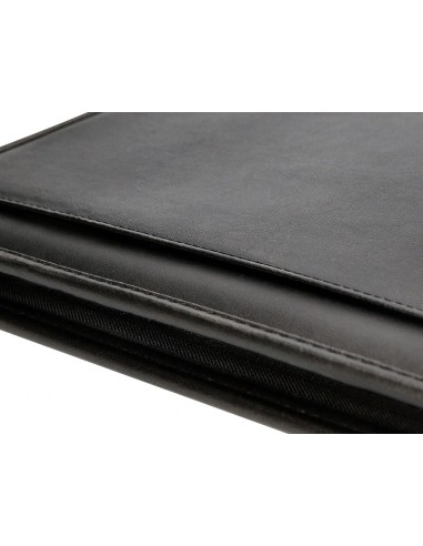 CI | Carpeta portafolios cremallera con bolsa para movil y tarjetero color negro 260x355 mm