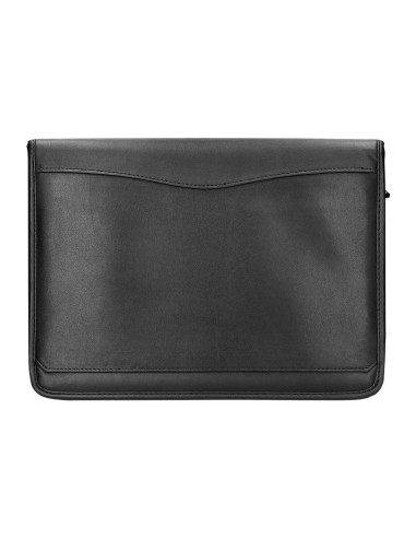 CI | Carpeta portafolios cremallera con bolsa para movil y tarjetero color negro 260x355 mm