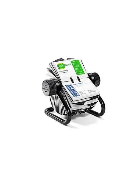 CI | Tarjetero duraclip visifix rotatorio 200 fundas para 400 tarjetas 72x104 mm incluye separador az