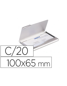 CI | Tarjetero durable aluminio capacidad 20 tarjetas de...