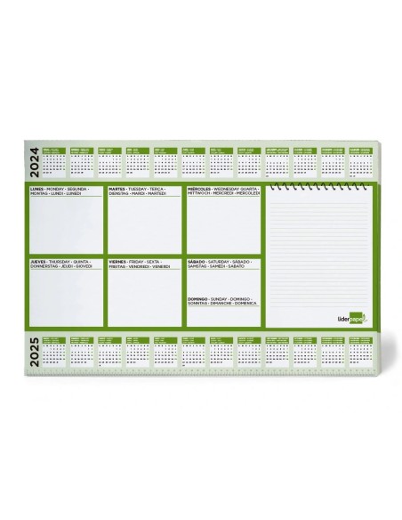 CI | Planning sobremesa semanal liderpapel 40x60 cm 80 gr 60 hojas 2020-2021