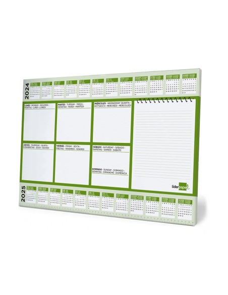 CI | Planning sobremesa semanal liderpapel 40x60 cm 80 gr 60 hojas 2020-2021