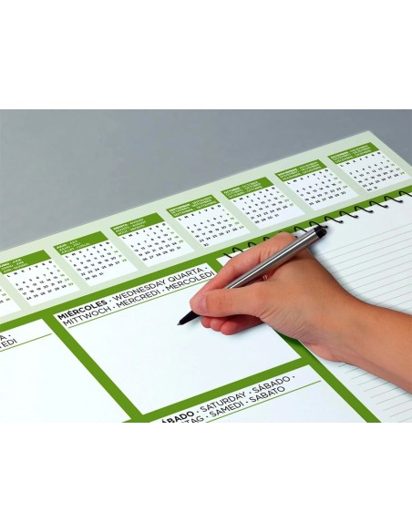CI | Planning sobremesa semanal liderpapel 40x60 cm 80 gr 60 hojas 2020-2021