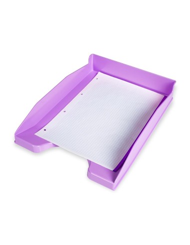 CI | Bandeja Sobremesa Plastico Q-Connect Lavanda Opaco 240X70X340 Mm