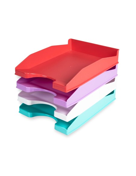 CI | Bandeja Sobremesa Plastico Q-Connect Lavanda Opaco 240X70X340 Mm