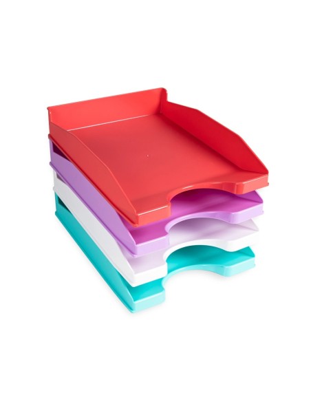 CI | Bandeja Sobremesa Plastico Q-Connect Lavanda Opaco 240X70X340 Mm
