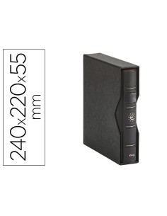 CI | Album numismatico pardo similpiel 4 anillas con...