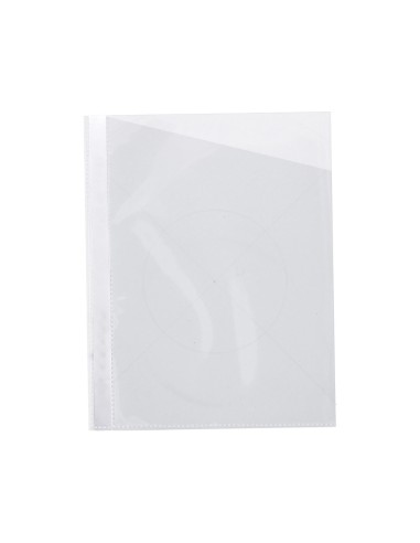CI | Funda protectora q-connect corte oblicuo 290x195 cristal sin taladros pvc 90mc caja de 100 unidades
