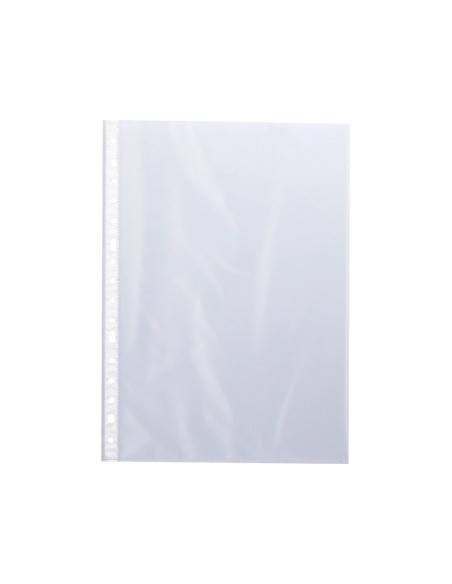 CI | Funda multitaladro q-connect din a4 100 mc cristal bolsa de 10 unidades