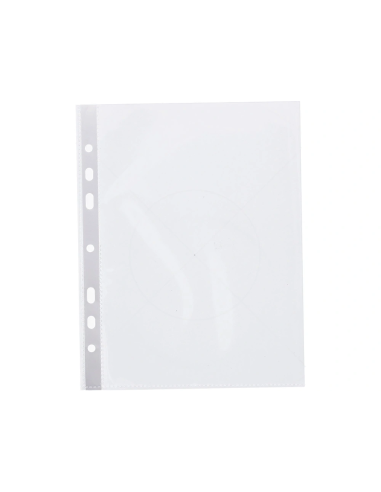 CI | Funda multitaladro q-connect din a5 100 mc cristal 6 taladros bolsa de 10