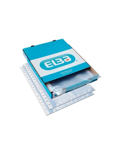 CI | Funda multitaladro elba standard folio 90 micras piel naranja caja de 100 unidades