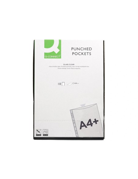 CI | Funda multitaladro q-connect a4+ 80 mc cristal bolsa de 10 unidades