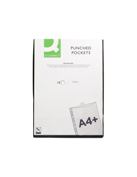 CI | Funda multitaladro q-connect a4+ 50 mc piel de naranja bolsa de 10 unidades