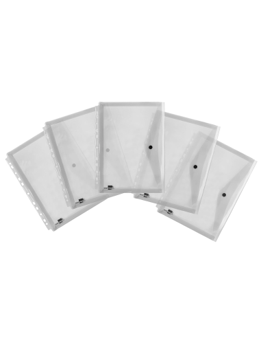 CI | Carpeta liderpapel dossier broche 36664 polipropileno din a4 pack de 5 incolora transparente multitaladro