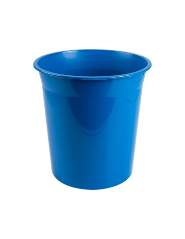 CI | Papelera plastico q-connect azul opaco 13 litros