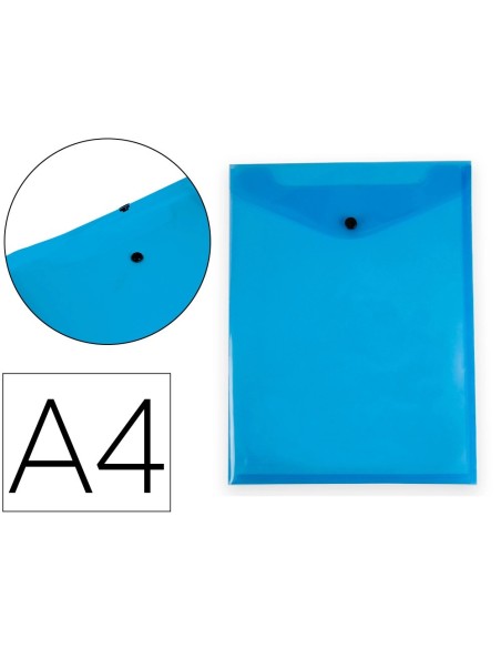 CI | Carpeta Liderpapel Dossier Broche Polipropileno Din A4 Formato Vertical Con Fuelle Azul Translucido