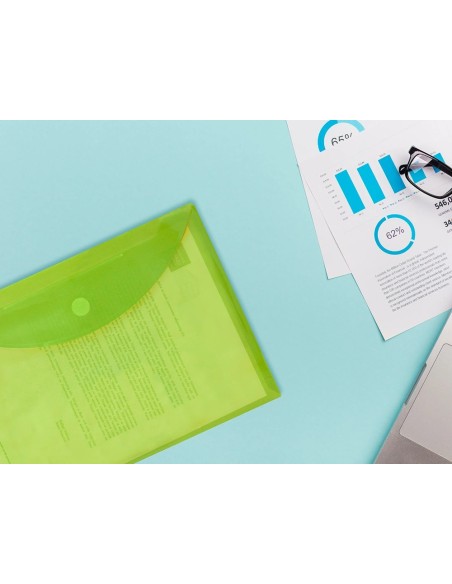 CI | Carpeta liderpapel dossier a4 cierre de velcro verde