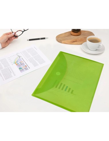 CI | Carpeta liderpapel dossier a4 cierre de velcro verde