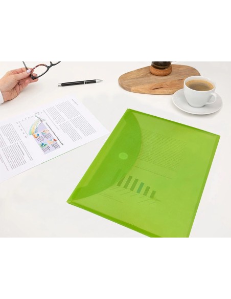 CI | Carpeta liderpapel dossier a4 cierre de velcro verde