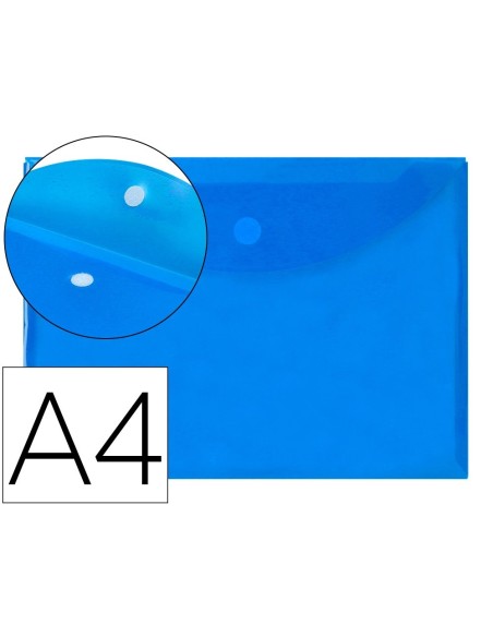 CI | Carpeta liderpapel dossier a4 cierre de velcro azul