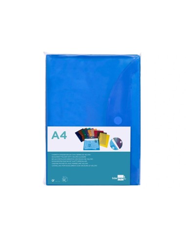 CI | Carpeta liderpapel dossier a4 cierre de velcro azul