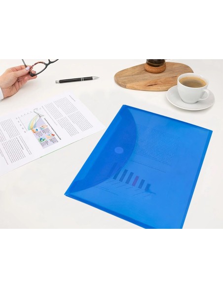 CI | Carpeta liderpapel dossier a4 cierre de velcro azul