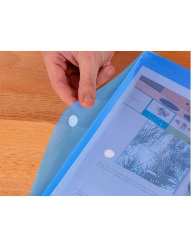 CI | Carpeta liderpapel dossier a4 cierre de velcro azul
