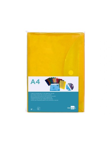 CI | Carpeta liderpapel dossier a4 cierre de velcro amarilla