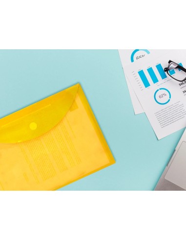 CI | Carpeta liderpapel dossier a4 cierre de velcro amarilla