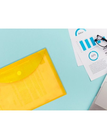 CI | Carpeta liderpapel dossier a4 cierre de velcro amarilla