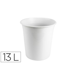 CI | Papelera plastico q-connect gris opaco 13 litros