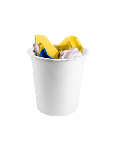 CI | Papelera plastico q-connect gris opaco 13...