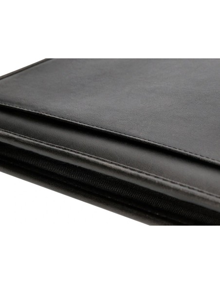 CI | Carpeta portafolios cremallera con bolsa para movil y tarjetero color negro 260x355 mm