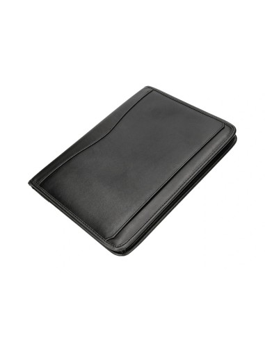 CI | Carpeta portafolios cremallera con bolsa para movil y tarjetero color negro 260x355 mm