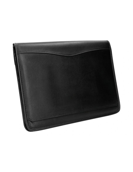 CI | Carpeta portafolios cremallera con bolsa para movil y tarjetero color negro 260x355 mm