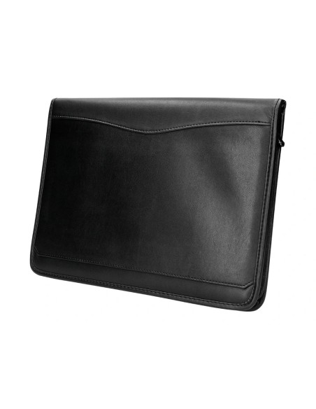 CI | Carpeta portafolios cremallera con bolsa para movil y tarjetero color negro 260x355 mm