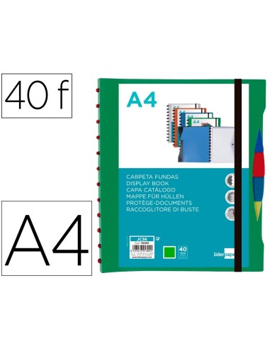 CI | Carpeta Liderpapel A4 Con 40 Fundas...