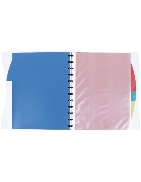 CI | Carpeta Liderpapel A4 Con 40 Fundas Intercambiables 5 Sep Sobre Y Gomilla Portada Y Lomopersonalizable Transparente
