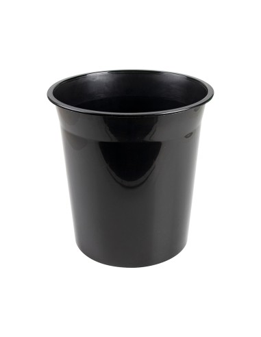 CI | Papelera plastico q-connect negro opaco 13 litros