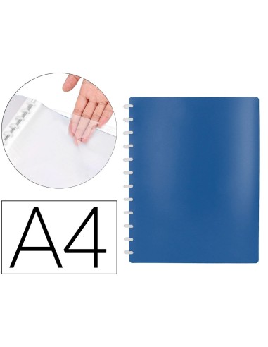 CI | Carpeta liderpapel din a4 con 20 fundas intercambiables color azul
