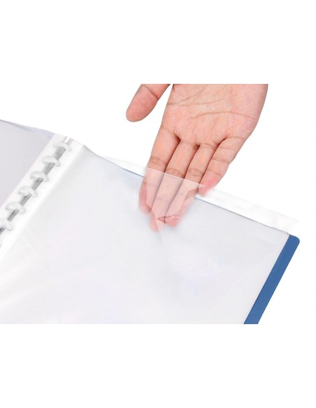 CI | Carpeta liderpapel din a4 con 20 fundas intercambiables color azul