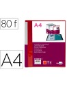 CI | Carpeta Liderpapel 80 Fundas Canguro Pp Din A4 Rojo Translucido Portada Y Lomo Personalizable