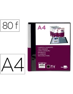 CI | Carpeta Liderpapel 80 Fundas Canguro Pp Din A4 Negro...