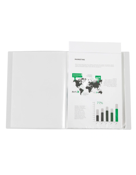 CI | Carpeta Liderpapel 60 Fundas Canguro Pp Din A4 Transparenteportada Y Lomo Personalizable