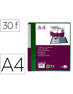 CI | Carpeta Liderpapel 30 Fundas Canguro Pp Din A4 Verde...